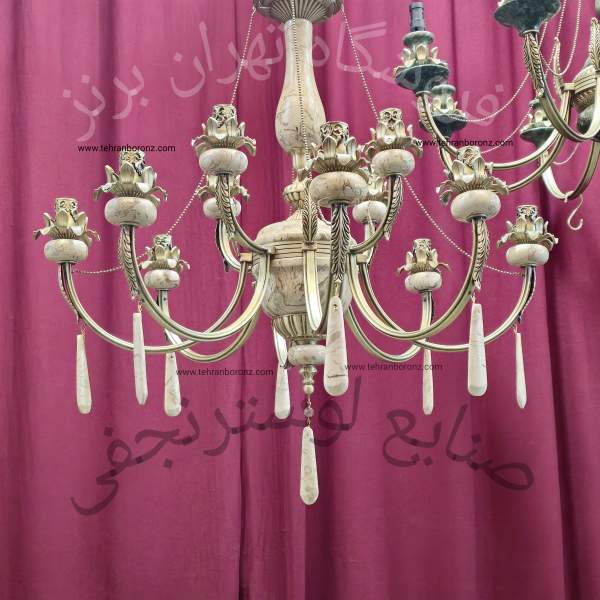 لوستر برنز طرح مارال تک و دوبل ۸شاخه ۱۲شعله